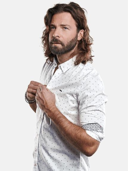 emilio adani Herren Hemd aus Cotton-Satin Weiß 29327 emilio adani Herren Hemd aus Cotton-Satin Weiß 29327