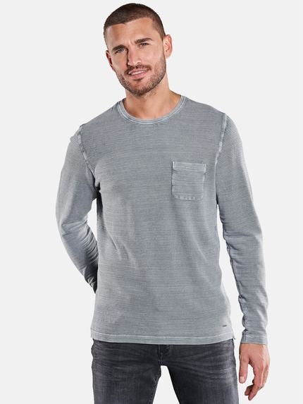 emilio adani Langarm-Shirt gestreift Hellblau