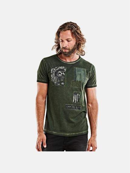 emilio adani Rundhals T-Shirt Khakigrün