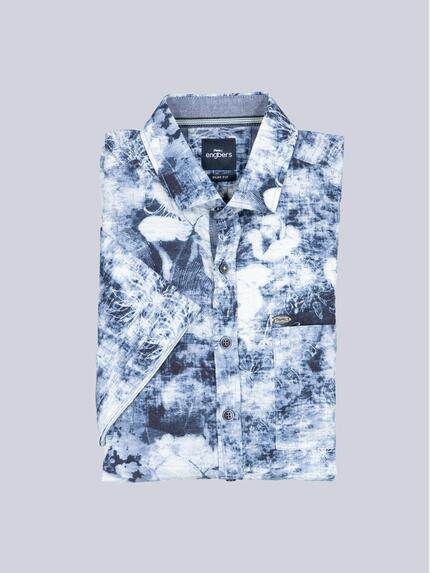 engbers Herren Kurzarm-Hemd gemustert Marineblau 39029 engbers Herren Kurzarm-Hemd gemustert Marineblau 39029