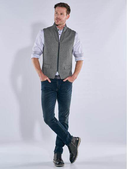 engbers Herren Sakko-Weste mit Zipper Grau 39401 engbers Herren Sakko-Weste mit Zipper Grau 39401