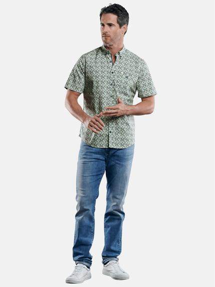engbers Herren Hemd kurzarm Gruen 29094