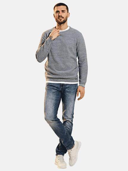 emilio adani Herren Pullover Rundhals Grau 32071 emilio adani Herren Pullover Rundhals Grau 32071