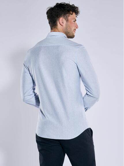 emilio adani Herren Langarm-Hemd gestreift Blau 39258