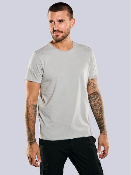 emilio adani T-Shirt uni Silbergrau