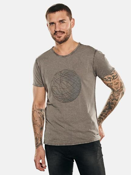 emilio adani T-Shirt Rundhals Hellbraun
