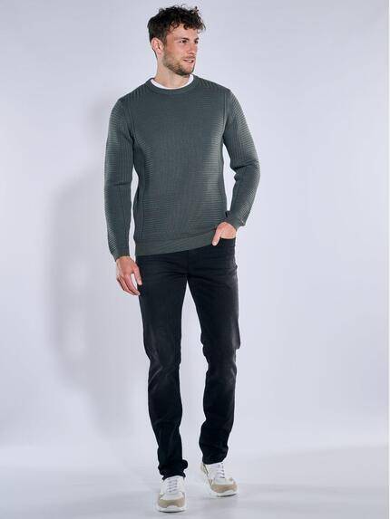 emilio adani Herren Pullover strukturiert Grün 39178