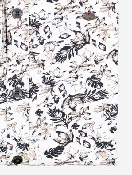 engbers Herren Jersey-Hemd slim fit Braunbeige 38173