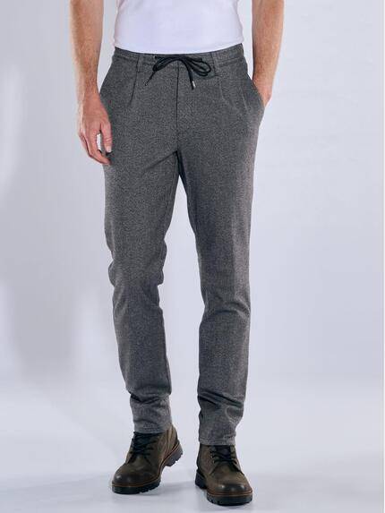 engbers Herren Chino mit Tunnelzug Anthrazit 39341