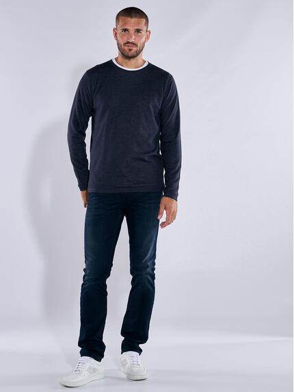 emilio adani Herren Langarm-Shirt strukturiert Saphirblau 39519 emilio adani Herren Langarm-Shirt strukturiert Saphirblau 39519