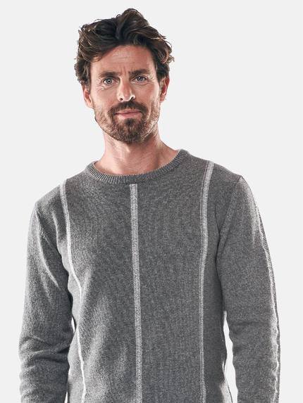 ENGBERS GERMANY Herren Hochwertiger Kaschmirpullover Anthrazit 30927