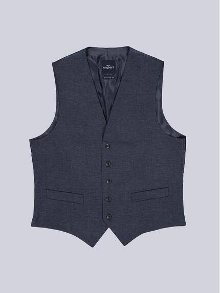 engbers Herren Anzug-Weste aus flexiblem Warenmaterial Saphirblau 39503