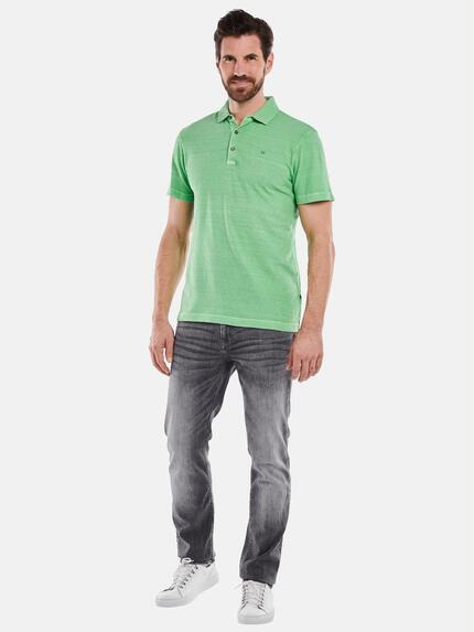 ENGBERS GERMANY Herren Polo-Shirt mit Leinenanteil Grün 35083 ENGBERS GERMANY Herren Polo-Shirt mit Leinenanteil Grün 35083