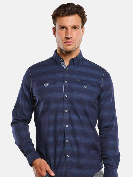engbers Herren Hemd gemustert Saphirblau 34030 engbers Herren Hemd gemustert Saphirblau 34030
