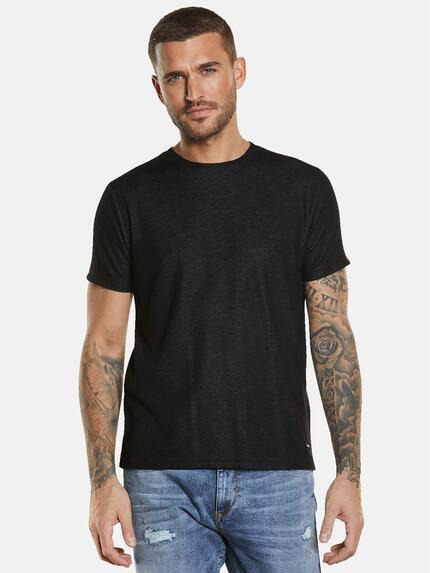 emilio adani T-Shirt uni Schwarz