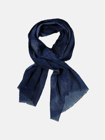 emilio adani Schal gemustert Marineblau