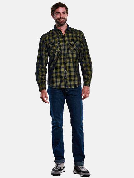 engbers Herren Langarm-Hemd kariert Safrangelb 33368 engbers Herren Langarm-Hemd kariert Safrangelb 33368