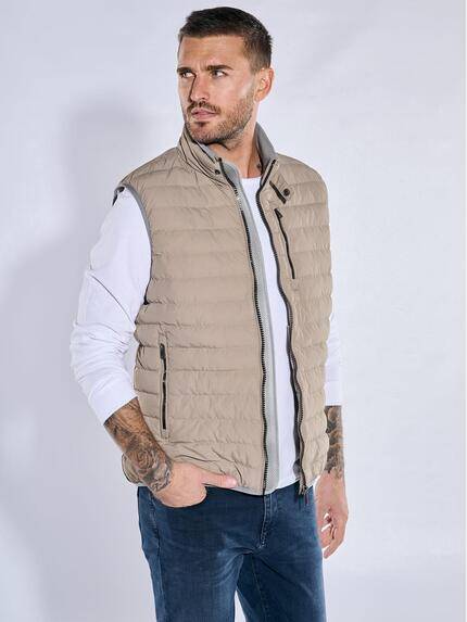 emilio adani Steppweste slim fit Sand