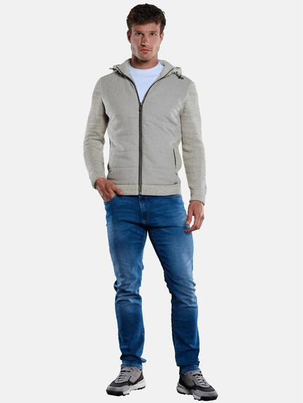 engbers Herren Strickjacke mit Kapuze Silbergrau 33854 engbers Herren Strickjacke mit Kapuze Silbergrau 33854