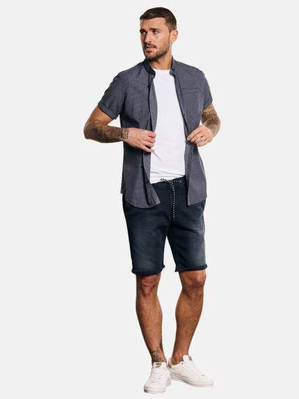 emilio adani Herren Hemd uni Blau 32614