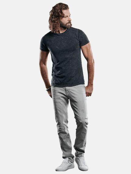 emilio adani Herren Basic T-Shirt mit spannendem Farbeffekt Grau 29187 emilio adani Herren Basic T-Shirt mit spannendem Farbeffekt Grau 29187