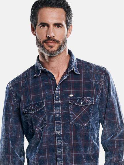 engbers Herren Cord-Karohemd Rot 30175 engbers Herren Cord-Karohemd Rot 30175