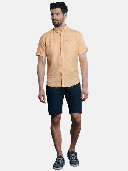 engbers Herren Kurzarm-Hemd aus Leinen Sonnenorange 31741 engbers Herren Kurzarm-Hemd aus Leinen Sonnenorange 31741