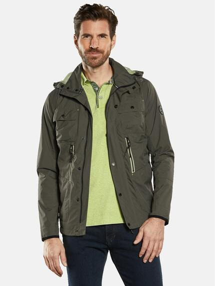 engbers Funktionsjacke mit abnehmbarer Kapuze Khaki