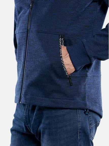 engbers Herren Sportive Sweatjacke mit Outdoor-Details Marineblau 29757
