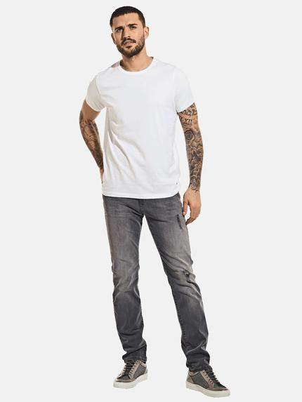 emilio adani Herren Super Stretch Jeans mit Destroy Effekten Grau 30296 emilio adani Herren Super Stretch Jeans mit Destroy Effekten Grau 30296