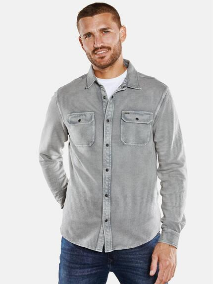 emilio adani Langarm-Shirt mit Polokragen Silbergrau