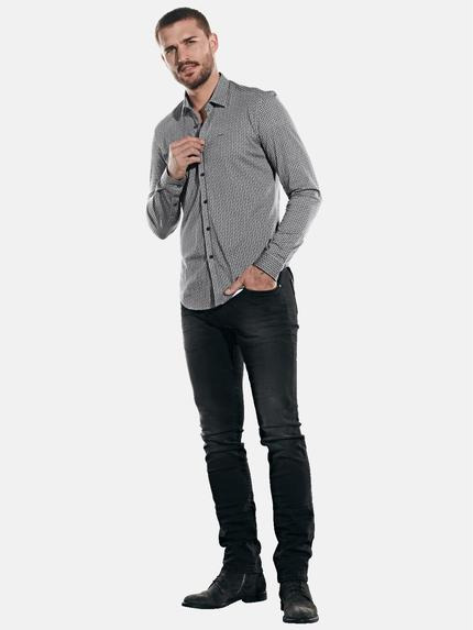 emilio adani Herren Langarm-Hemd gemustert Kieselgrau 32024 emilio adani Herren Langarm-Hemd gemustert Kieselgrau 32024