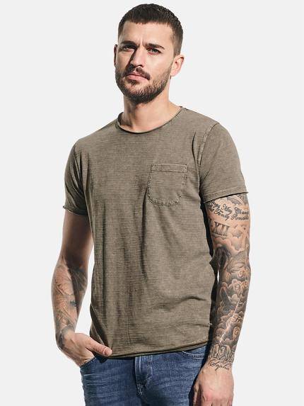 emilio adani Streifenshirt aus softem Slub-Jersey Hellbraun