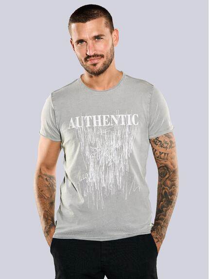 emilio adani T-Shirt slim fit Silbergrau
