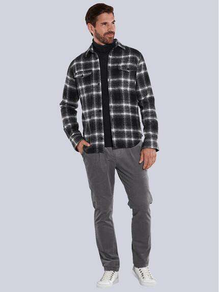 ENGBERS GERMANY Herren Overshirt aus softer Flanell-Warenqualität Schwarz 35459 ENGBERS GERMANY Herren Overshirt aus softer Flanell-Warenqualität Schwarz 35459