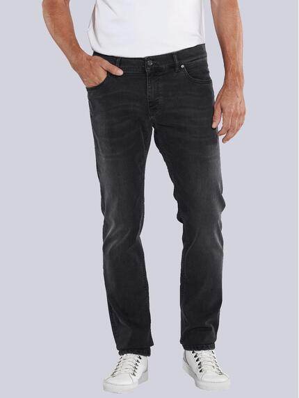 ENGBERS GERMANY Super-Stretch-Jeans mit einezigartigen Wascheffekten Schwarz