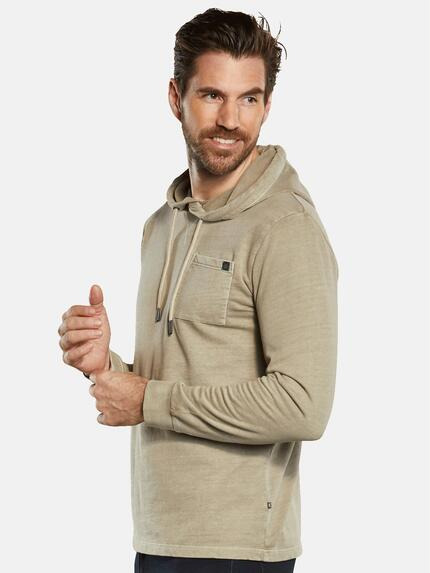 ENGBERS GERMANY Herren Langarmshirt mit Kapuze Beige 34527 ENGBERS GERMANY Herren Langarmshirt mit Kapuze Beige 34527