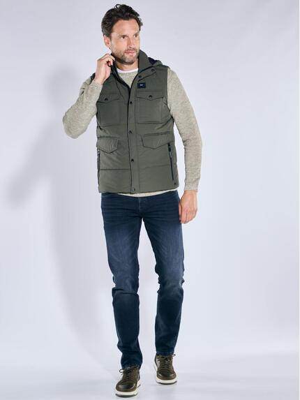 engbers Herren Weste mit abnehmbarer Kapuze Dunkelgruen 39104 engbers Herren Weste mit abnehmbarer Kapuze Dunkelgruen 39104