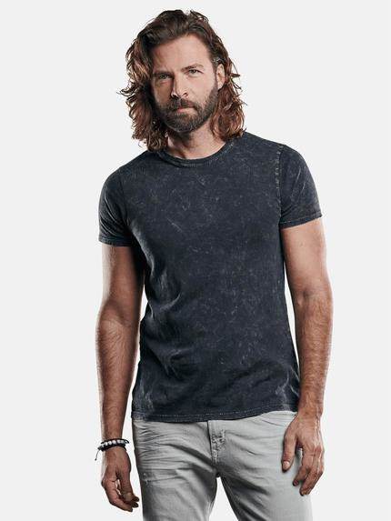 emilio adani Basic T-Shirt mit spannendem Farbeffekt Anthrazit