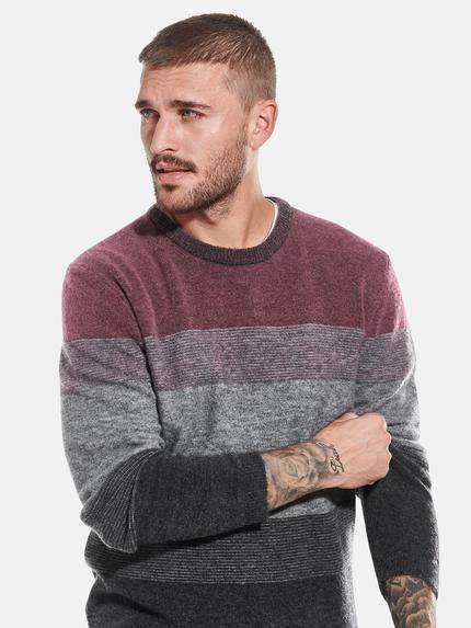 emilio adani Herren Pullover mit Blockstreifen Grau 32349 emilio adani Herren Pullover mit Blockstreifen Grau 32349
