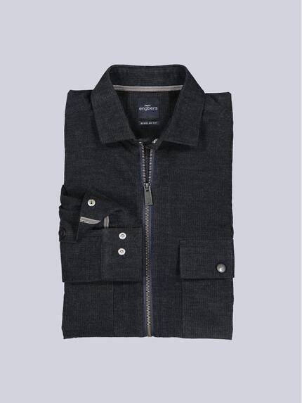 engbers Herren Overshirt strukturiert Saphirblau 39649 engbers Herren Overshirt strukturiert Saphirblau 39649