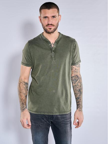 emilio adani Henley-Shirt regular Khaki