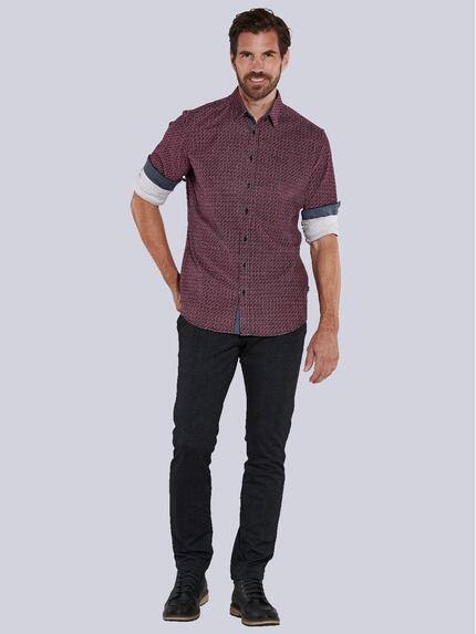 engbers Herren Langarm-Hemd aus Baby-Cord Rot 35605 engbers Herren Langarm-Hemd aus Baby-Cord Rot 35605