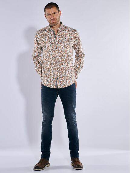 engbers Herren Langarm-Hemd gemustert Orange 37570 engbers Herren Langarm-Hemd gemustert Orange 37570