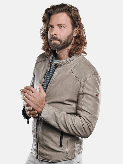 emilio adani Herren Sportive Bikerjacke Beige 29139 emilio adani Herren Sportive Bikerjacke Beige 29139