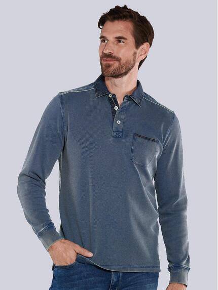 engbers Herren Polo-Shirt uni Blau 35677 engbers Herren Polo-Shirt uni Blau 35677
