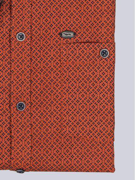 engbers Herren Kurzarm-Hemd gemustert Rostorange 39185 engbers Herren Kurzarm-Hemd gemustert Rostorange 39185