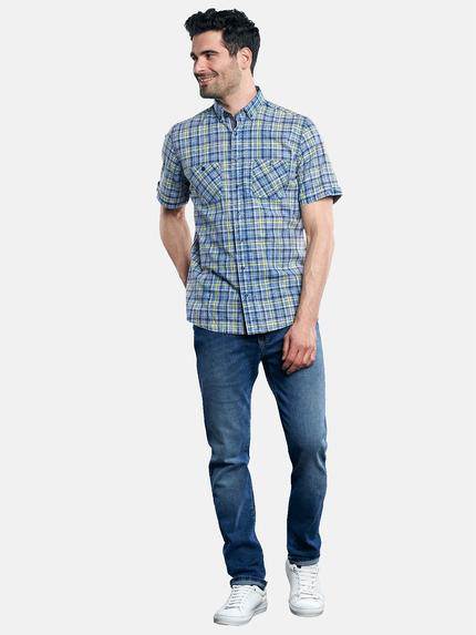 engbers Herren Halbarmhemd im Karodesign Zitronengelb 31042 engbers Herren Halbarmhemd im Karodesign Zitronengelb 31042