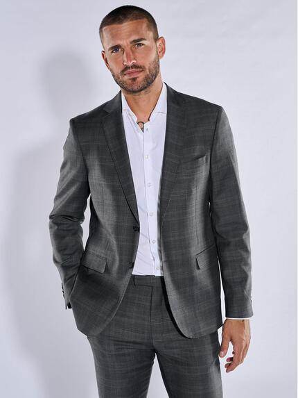 emilio adani Herren Anzug-Sakko slim fit Grau 37811