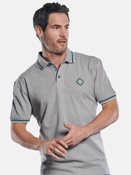 engbers Herren Poloshirt mit raffinierter Kragen und Bündchen Verarbeitung Grau 29735 engbers Herren Poloshirt mit raffinierter Kragen und Bündchen Verarbeitung Grau 29735